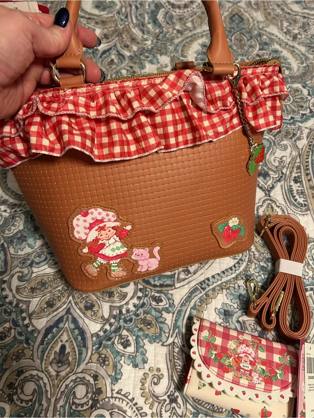 NWT Strawberry Shortcake Handbag Purse /Crossbody and Wallet